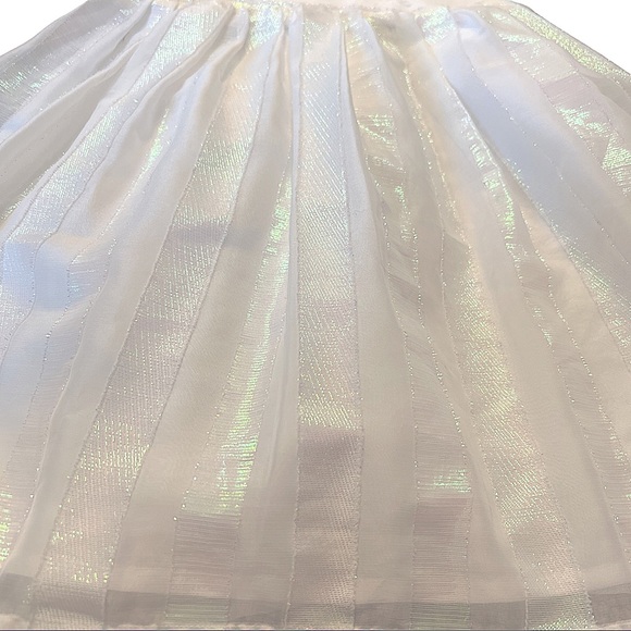 3 FOR $30 - Cat and Jack White Iridescent Striped Dress - VGUC - Picture 5 of 8